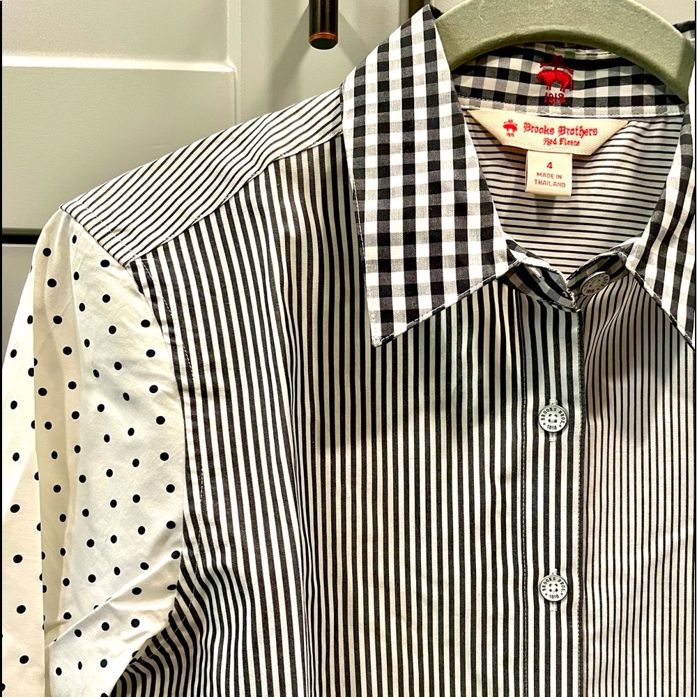 Brooks Brothers Red Fleece multi-patterned shirt Sz 4